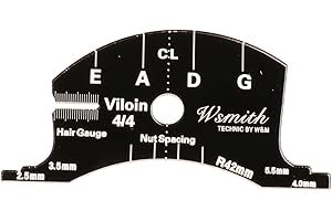 T TOOYFUL Violine Brücke Finger Scraper Carbon-Faser-schwarz Multifunktionale Vorlage Reparatur referenzwerkzeug - 4-4 violine