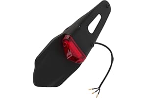 AKOZON Reminnbor portatarga moto 50 + Fanali posteriori freno Motociclo universale LED Luce stop freno Fanale posteriore posteriore Fanale posteriore per lampada ATV Dirt Bike DH