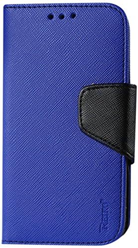 Reiko Fitting Case LG Optimus Exceed 2 L90 Interior Leather Like Material and Polymer Cover - Retail Packaging - Navy