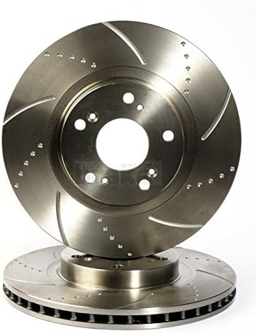 200SX S13 Rear Brake Discs Set Dimpled Grooved