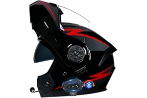 CNNGU Casque Modulable Moto Bluetooth Intégral Casque, ECE Homologué, Coque Haute Résistance, Respirante Et Confortable, pour Adultes, Femmes Et Hommes