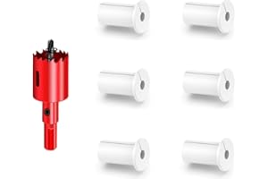 DuDuZui 6 Stück 19mm Weiß Wanddurchführung für Starlink Kabelführungsset, Kabeldurchführung Wand, Mauerdurchführung für Starlink Kabelrouter und Ethernet Adapter, mit 1 Lochsäge(Weiß,19mm)