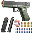 Toypapa Gun Pistol Toy Original With Pull Back Action | Soft Rubber Foam Bullet | Jump Out Shel