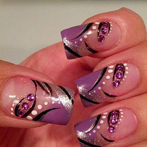 janedream 2.400 Strasssteinen. 12 Farben Strass Rollen Aufkleber Nail Art Dekoration Junge Mädchen DIY Nail Art Tipps Aufkleber rund Rad - 4