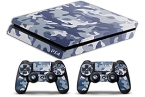 GAMESMONKEY Skin compatible with Ps4 SLIM - limited edition DECAL sticker Slim BUNDLE (Camouflage Artick)
