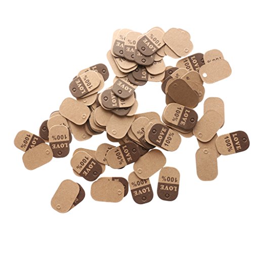 MagiDeal 95pcs 100% LOVE Papier Geschenkanhänger Etiketten Papieranhänger - 6