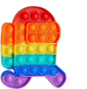 Among in Us Running Push Pop Pop Bubble Fidget Toy Silicone Pop Fidget Sensory Toy Autism Special Needs Pop Fidget Toy Relieve Stress Pop Bubble Sensory Fidget Toy Suitable for All Age(Among )