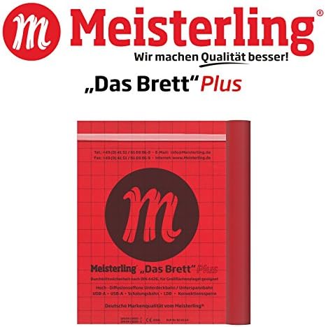 'Master Ling "The Board Plus – 5 Ply High End Product by Penetration resistance DIN 4426 Suitable for Large Brick, Insulating Underlay Rail Permeable/UDB Universal A/USB-A Be Used As Cover/Airtight Speed Train/Gasket (LDB/structure lock/Solar/Cased Train –  – 5 Ply High End Product Durchtrit Tssicher Heit According to DIN 4426 Suitable for Cleaning Large Areas Brick, red