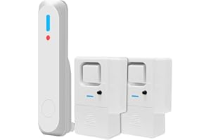 AGSHOME Système d'alarme avec sirène puissante de 120 dB, 2 capteurs de porte de fenêtre – Alarme de fenêtre avec application, extensible, pour maison, camping-car, appartement, garage, bureau