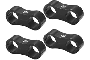 CENPEK Confezione da 4 morsetti per tubo separatore 6AN per tubo di combustibile in alluminio, adatti per tutti i tubi flessibili 3/8