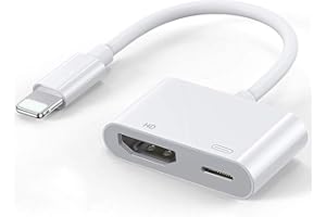 Qualihome Compatible with iPhone iPad to HDMI Adapter, 1080P Digital AV Adapter Sync Screen HDMI Connector Adaptor Compatible with iPhone 11 Pro Xs MAX XR X 8 7 6s Plus iPad to TV Projector Monitor