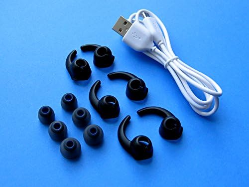 Replacement Accessories Comfort Set (BK-RD:STB-CH) Eartips Earbuds Stabilizers and Charge Cable Compatible with Jaybird X2 Earphones Headphones
