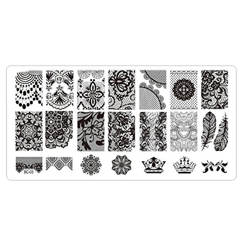 CHIC*MALL Nail Art Decor Nail Stamping Printing Plate Image Stamps (3#)