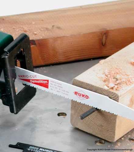 RUKO 33189095 Säbelsägeblatt 8909-5 200x18x0,9 10 TPI (5 Stück) - 3
