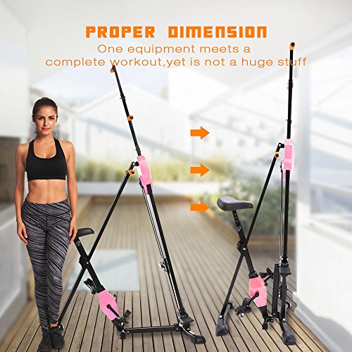 Ancheer Vertical Gym Climber Fitnessgerät Klappbar Sportgerät, Ideale Ergometer für Heimtraining, höhenverstellbar Arm- und Beintrainer für Erwachsene - 5