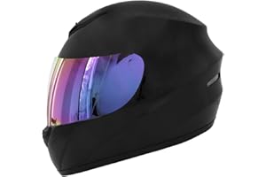 Zorax ZOR-819 Black M (57-58cm) Full Face Motorbike Motorcycle Helmet Road Legal ECE 2206 + Iridium Visor