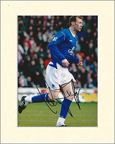 Artomic Autographs DUNCAN FERGUSON EVERTON FC SIGNED AUTOGRAPH PRINT IN 10X8 CREAM MOUNT