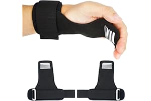 ZOOMERS Guantes de Gimnasio con puños Ajustables. Correas de Agarre para Versa Gripps y Levantamiento de Pesas. Mejoran la estanqueidad a calistenics Equipos y Protectores para Las Manos y muñecas.