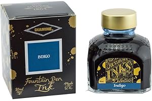 Diamine Flacon d'encre de stylo plume, 80 ml, turquoise indigo