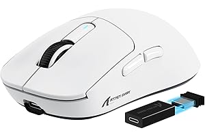 VGN GAMEPOWER Attack Shark X3PRO 59g Superlight Ratón Gaming Inalámbrico, 4K/8K Polling, 26,000DPI Ultraligero Mouse, Sensor PAW3395, G502, 2.4G/Bluetooth/Cableado, Batería 200 Horas, PC/Mac, Blanco