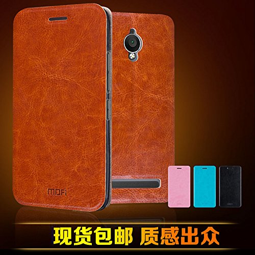 Mofi Tarkan Vintage Leather Steel Plate Inside Stand Flip Cover for ASUS Zenfone Go ZC500TG (Brown)