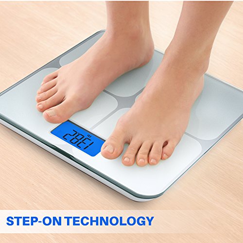 Smart Weigh Digitale Personenwaagen Mit Automatischer Step-On-Erkennung Für 8 Benutzer, Multi-Color Gewichtsänderungserkennung, Memory-Delete-Funktion Und Extra Große Hintergrundbeleuchtung LCD Display - 5