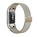 Produktbild Teorder Armband für Fitbit Charge 2 ,Milanese Schlaufe Edelstahl Armband Smart Watch Armbänder Replacement Handgelenk Band Wrist Strap Watchband Fitness Armband mit einzigartiger Magnetverriegelung für Fitbit Charge 2 Ersatzarmbänder,Apple Gold