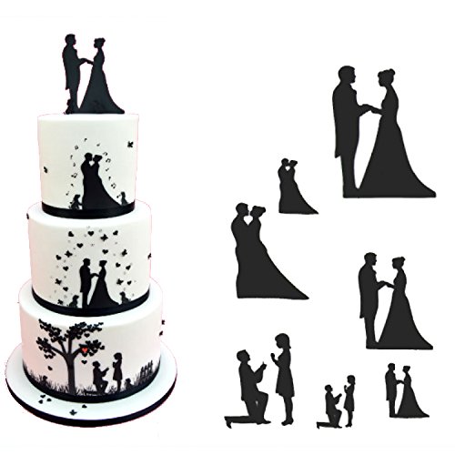 Patchwork Cutters Wedding Silhouette Set Cake Decorating Sugarcraft Cutting Tool