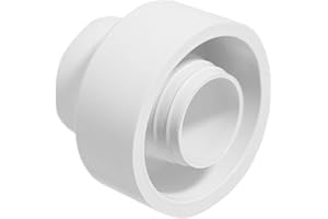 SPARES2GO Cône de chasse d'eau externe en caoutchouc blanc pour joint de cuvette flexible et extensible