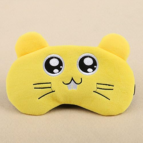 LAKAWE children geek men blackout breathable sleep eye shields girl cute ear noise, marmots Yellow
