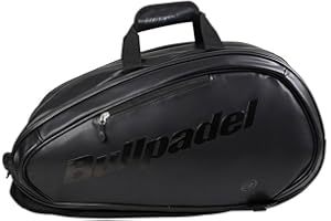 BULLPADEL - Padelschlägertasche BPPEX005 Avant Farbe Schwarz, Padel-Tasche aus Kunstleder, für 4 Schläger, Kleidung und Zubehör, 58 x 30 x 33 cm, 2 Thermofächer, belüftete Tasche für Schuhe