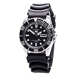 SEIKO Herren-Armbanduhr 40MM Armband KAUTSCHUK SCHWARZ AUTOMATIK SNZF17J2