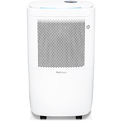 Pro Breeze Deshumidificador Portátil de 12 L con 4 Modos, Pantalla Digital, Drenaje Continuo, Secado de Ropa y Temporizadores