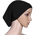 QHGstore Damen Elastischer Stoff, saugfähig, Baumwolle, Unterwäsche, Hijab, Tube Cap, Schwarz