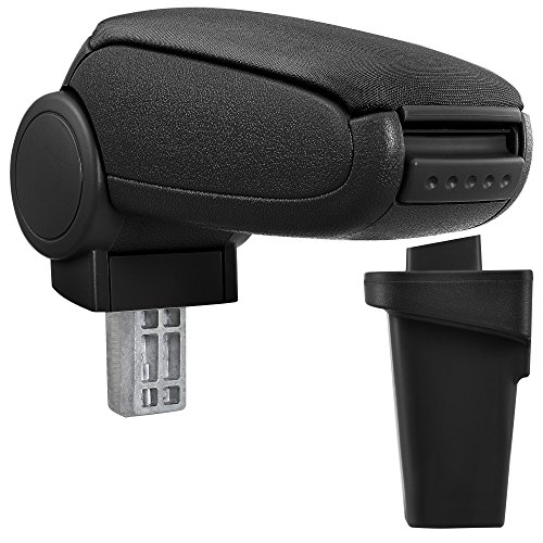 [pro.tec] Reposabrazos central - Apoyabrazos con compartimento - acolchado - tela - negro