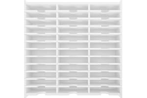 Cabilock 36 Slots Ink Pad Tray Organizer Rack, Stempelkissenhalter, Handygarage Schule, Multi-Boot-Teller-Aufbewahrungsregal Diamant-Gemälde-Tablett-Rack Für Craft Stamp Pad Supplies Storage