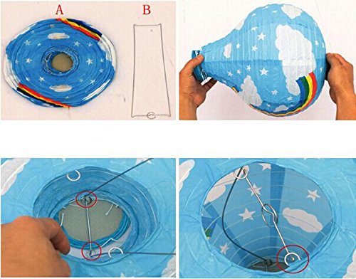 Signstek 10 Stk Heißluftballon Papierlaterne Parteidekor 12 Zoll 30cm - 9