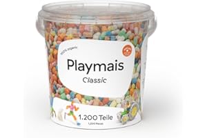 Playmais Classic 1200 Teile | Bastelset | natürliches Spielzeug | inkl. Schwämmchen, Bastelmesser | vegan, verantwortungsvoll & sicher für Kinder & Umwelt | ab 3 Jahren| Weihnachts-Geschenk