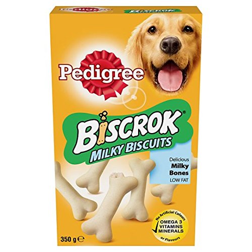 Pedigree Milky Biscuits Adult Dog Treats 350g (Pack of 6) Dogs.co.uk