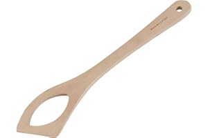 Fackelmann Cucchiaio forato per risotti, utensile da cucina resistente ideale per preparare e mescolare riso, materiale legno di faggio, dimensioni 32 cm
