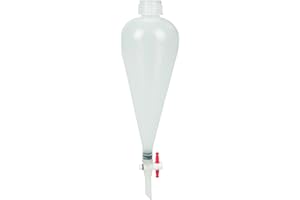 100ml Plastic Separating Funnel - Polypropylene - Screw Cap - Stopcock - Eisco Labs