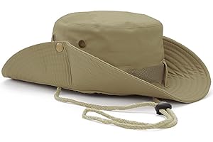 Favuit Cappello Boonie, Pieghevole Cappello da Pescatore Uomo Donna Cappello per Protezione Solare a Tesa Larga per Esterni Safari Cappello da Sole per Pesca Campeggio Giardinaggio Trekking