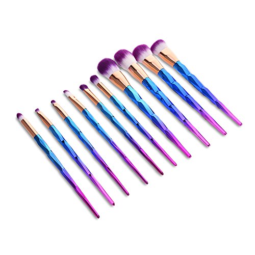 Oshide Makeup Pinsel Set 10-teiliges Weiches Pinselset Puder Foundation Lippen-Bürste Kosmetik Werkzeug - 3