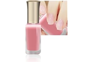 GEEWHILE Nail Polish Jelly Pink, Translucent Nude Pink Nail Varnish, Long Lasting Nail Varnish Quick Dry Polish for DIY Art, Highly Pigmented Clear Nail Polish Gift for Girls