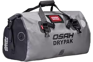 Greanthour Sacchetto asciutto moto-Borse da sella impermeabili per motociclette e bagagli con chiusura a rullo，Grande Spazio di Immagazzinaggio，Escursionismo, Ciclismo, Viaggio(Grigio, 40L)