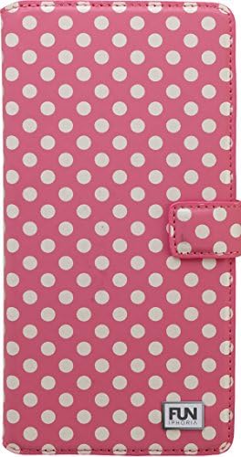Iphoria Fun Book Case Little Dots Uni XXL5.7 for Apple iPhone 6, Plus N910 Samsung Galaxy Note 4 pink