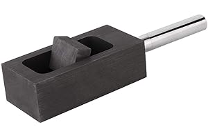 Diyeeni Moule de coulée de métal, Moule de Lingot de Graphite, Moule de Graphite Pur Moule de creuset Bijoux Moules de coulée de métal pour la ferraille Fonderie de Fonte d'or(0,5 kg)