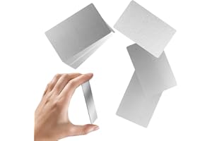 SKJJL Metall Visitenkarten, 100 Stück Metall Visitenkarten Rohlinge, 86x54x0,21mm, Gravierte Visitenkarten Aluminium, Visitenkarten Laser,Visitenkarten Blanko Metall für DIY Geschenkkarten Büro