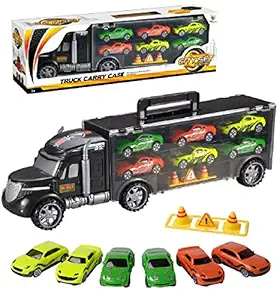 Toys Bhoomi Model Truck Carry Case City Cars and Vehicles Set (Multicolour)