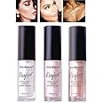 Pakivs 3 Colors Sparkling Eye Shadow Set Long Lasting Highlighter for Face,Body Liquid Highlighter Makeup